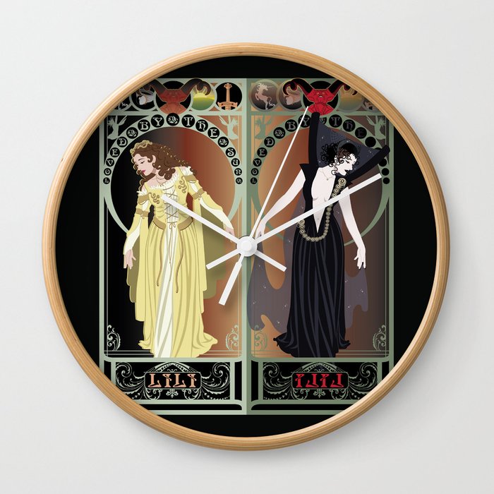 Legend Nouveau Mirrored Wall Clock By Captainlaserbeam