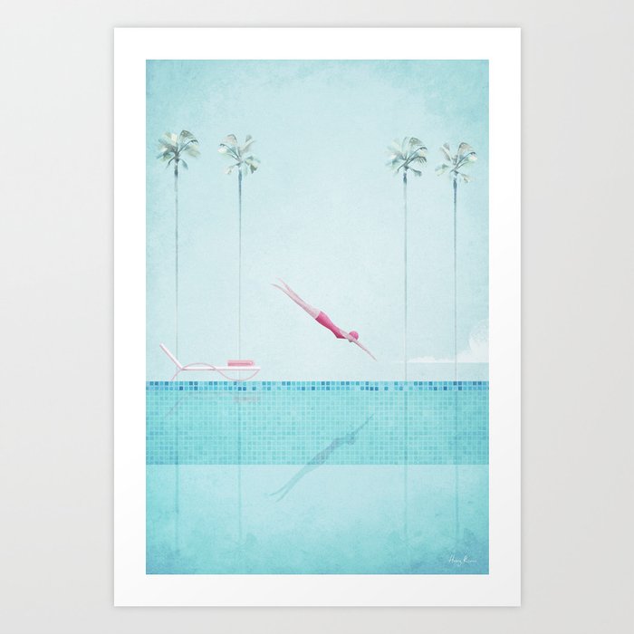 Swimming Pool, Palm Springs Art Print