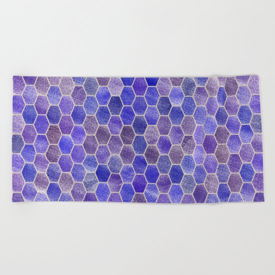Glitter Tiles VIII Beach Towel