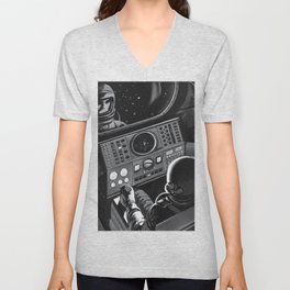 Spacemen Retro, Art Prints V Neck T Shirt
