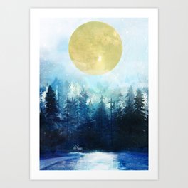 Winter Night 3 Art Print