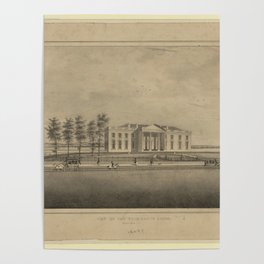 View of the president's house. Washington, D.C. - lith of D.W. Kellogg & Co.., Vintage Print Poster