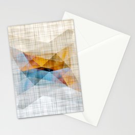 Abstract Mid Century Scandinavian Sun Rays Stationery Card