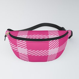 Red & White Color Check Design Fanny Pack