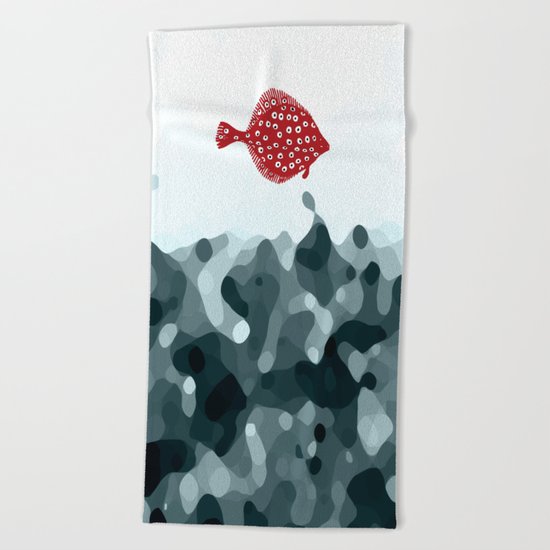 Little Red Fish Beach Towel