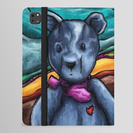Teddy bears couple painting, husband and wife iPad Folio Case