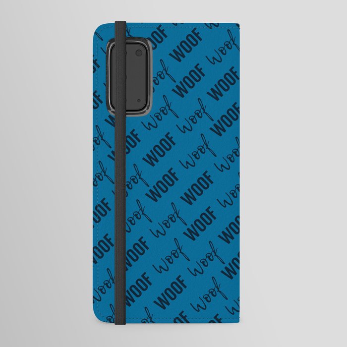 Dog Woof Quotes Blue Android Wallet Case
