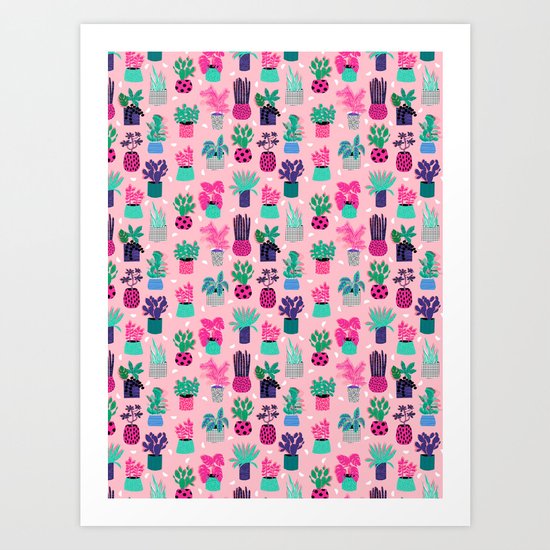 M'kay - southwest cactus desert trendy 90s bright neon 80s style retro classic Art Print