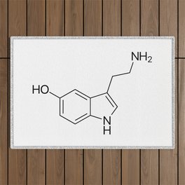 Serotonin Molecule Outdoor Rug