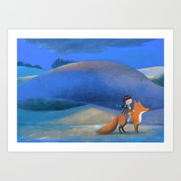 A Boy and His Fox Art Print