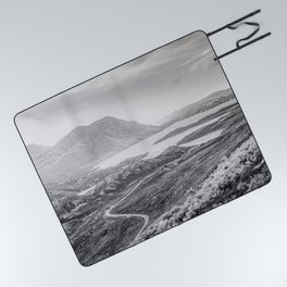 Norway Black and White Picnic Blanket