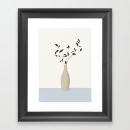 Branches in vase Framed Art Print