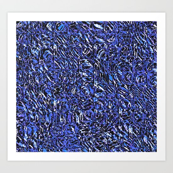 Blue Glass Abstract Art Print
