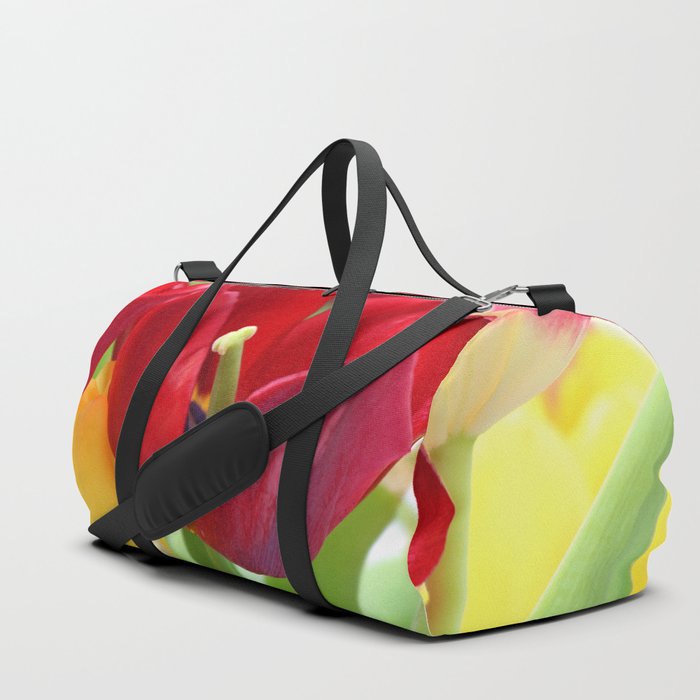 red and yellow tulips Duffle Bag