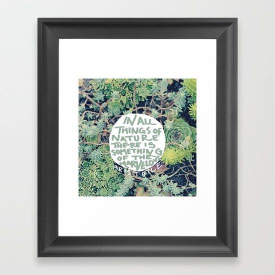Aristotle: Nature Framed Art Print