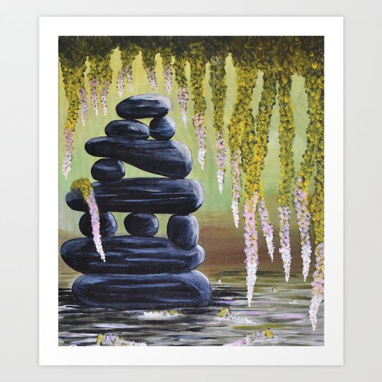 Zen Pond Art Print By Kerrysandhuart Society6