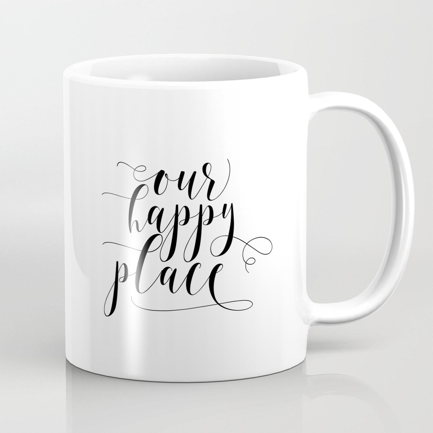 Our Happy Place Printable Farmhouse Printable Our Happy Place Sign Farmhouse Decor Coffee Mug