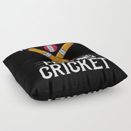Cricket Game Player Ball Bat Coach Cricketer Floor Pillow