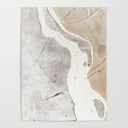Feels: a neutral, textured, abstract piece in whites by Alyssa Hamilton Art Poster
