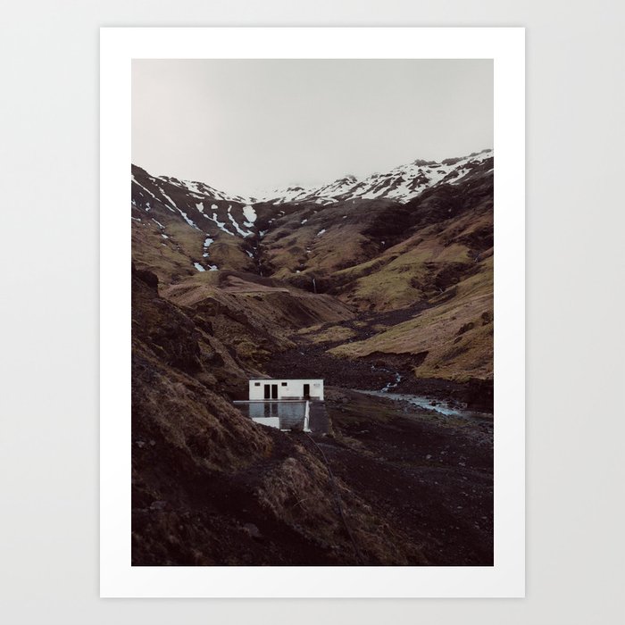 The old Seljavellir swimming pool | most unique place in the world | landscape photography Iceland  Art Print