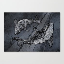Undying Orcas - Midnight Canvas Print