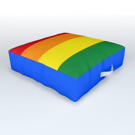 Pride Rainbow Flag Outdoor Floor Cushion | Graphicdesign, Diversity, Bisexual, Digital, Redshirtday, Transgender, Gay, Rainbow, Prideparade, Gaypride 