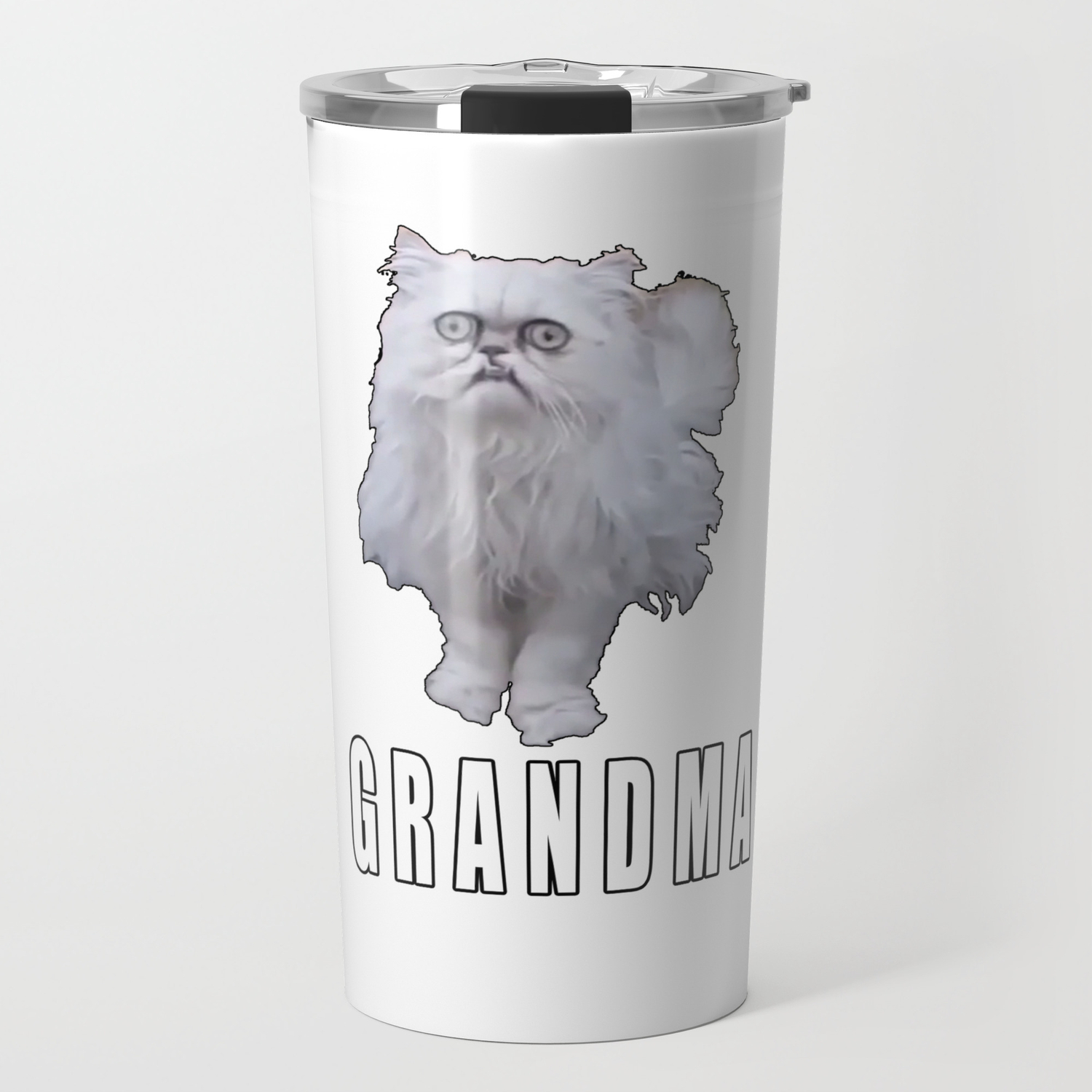 This Stray Cat Looks Like Grandma Meme Travel Mug By Desteesigners Society6