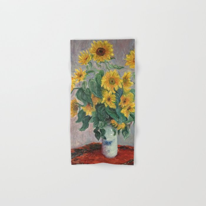 Claude Monet Bouquet Of Sunflowers 1881 Hand & Bath Towel