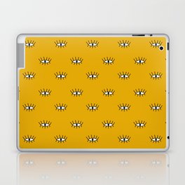 Yellow modern eyes pattern Laptop Skin