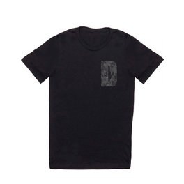 Alphabet Letter D Impact Bold Abstract Pattern (ink drawing) T Shirt