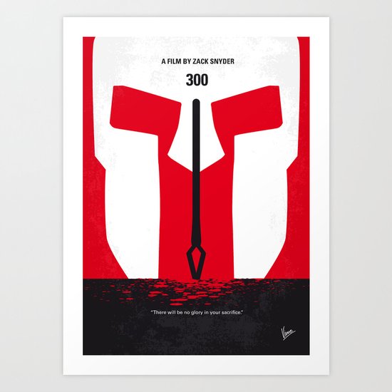 No001 My 300 minimal movie poster Art Print