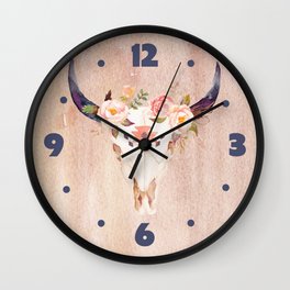 Bull Head Wall Clocks For Any Decor Style Society6