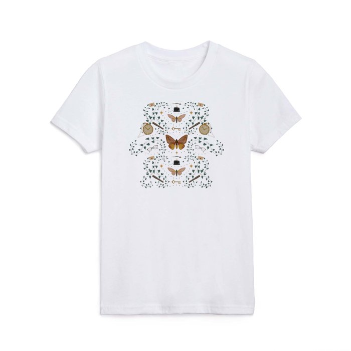 Gothic Dark Academia Damask Kids T Shirt