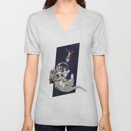Space Cat - Color V Neck T Shirt