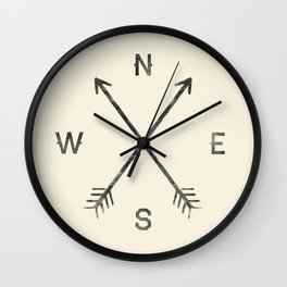 Compass (Natural) Wall Clock