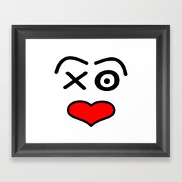 Love face  Framed Art Print