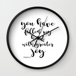 YOU HAVE FILLED MY HEART Wall Clock