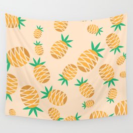 Nice hawaiian pineaplep pattern  Wall Tapestry