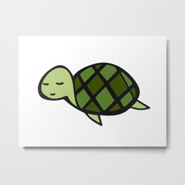 Peaceful Turtle Metal Print