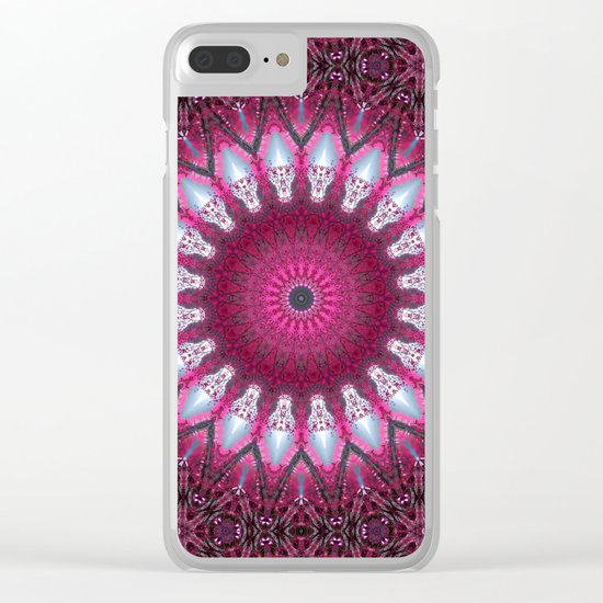 Kaleidoscope pink colors. Clear iPhone Case
