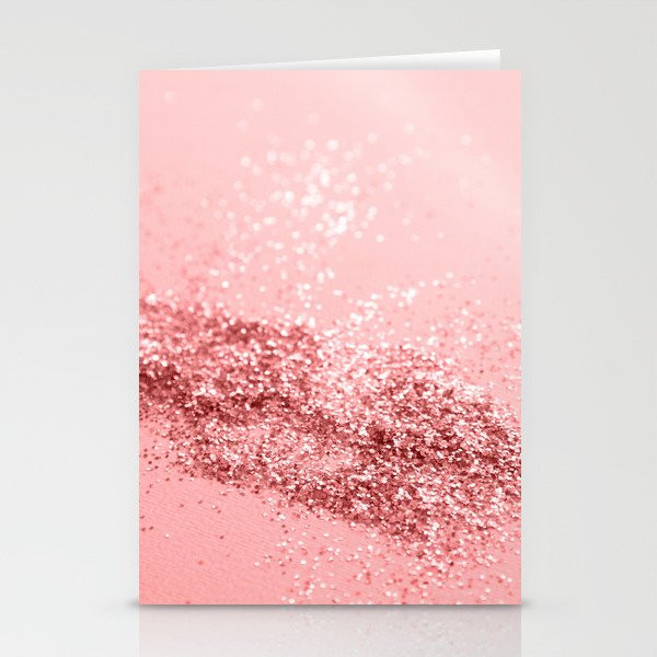 Summer Vibes Glitter #6 (Faux Glitter) #coral #shiny #decor #art #society6 Stationery Cards