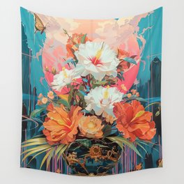 Floral Excapes Wall Tapestry