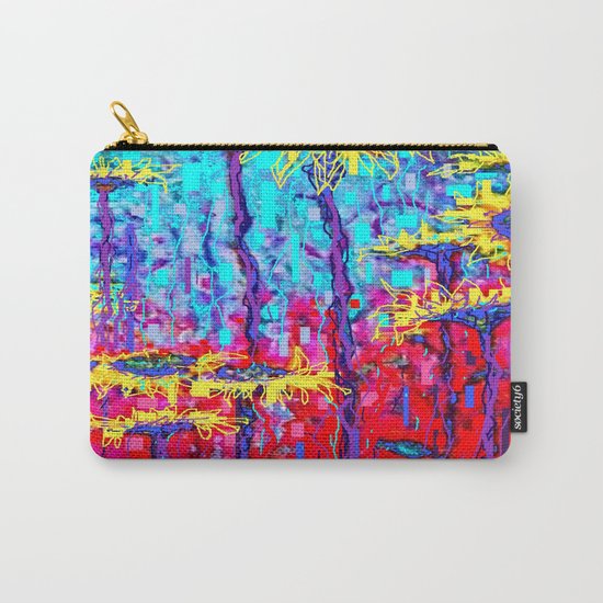 Sunflower Field in Moonlight Abstract Carry-All Pouch