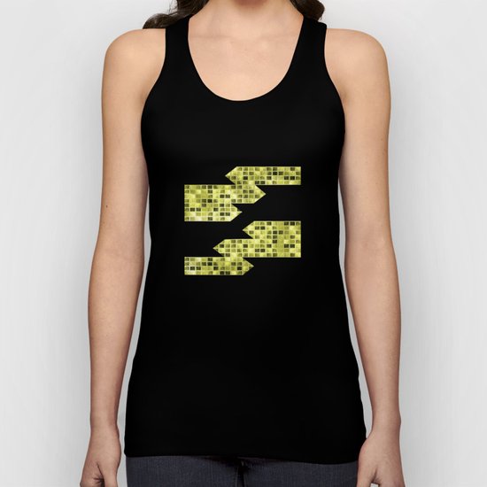 Abstract Yellow Arrows Pattern Unisex Tank Top
