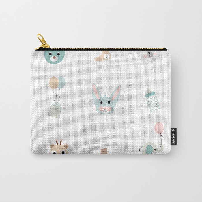 Cute animals  and balloon pattern Carry-All Pouch