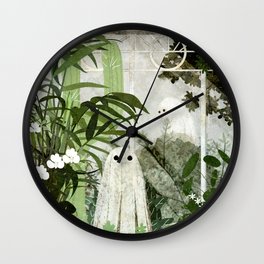 There's A Ghost in the Greenhouse Again Wall Clock