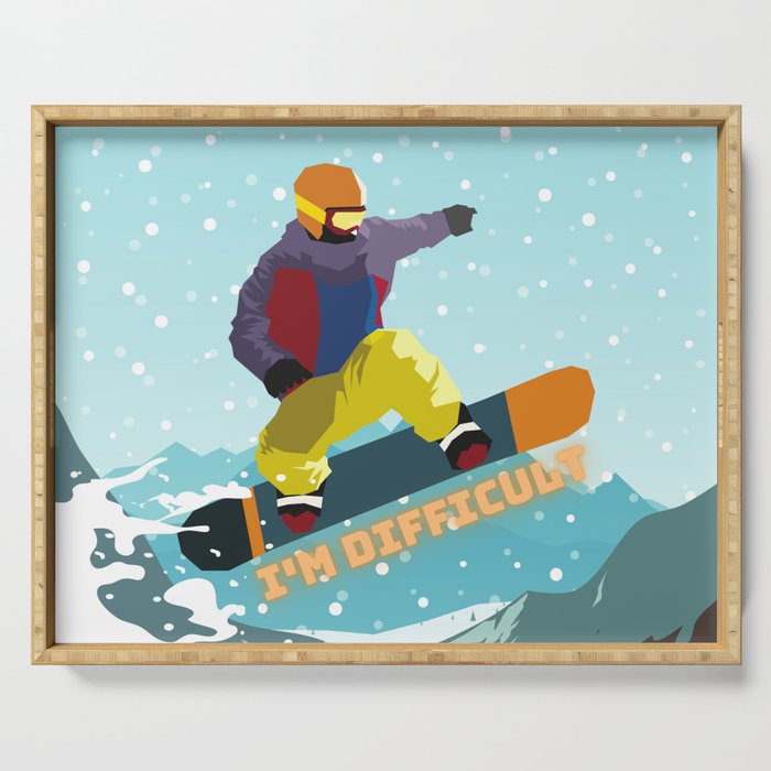 I'm Difficult - Skier Passion Serving Tray