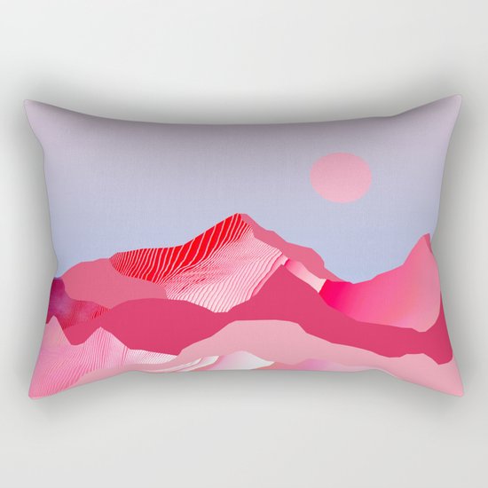 Pink Sun Blush Rectangular Pillow