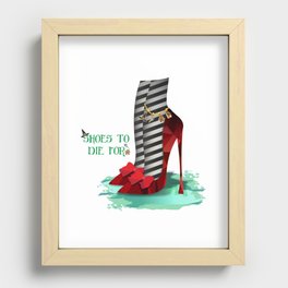 Shoes to die for- Ruby Slippers Recessed Framed Print
