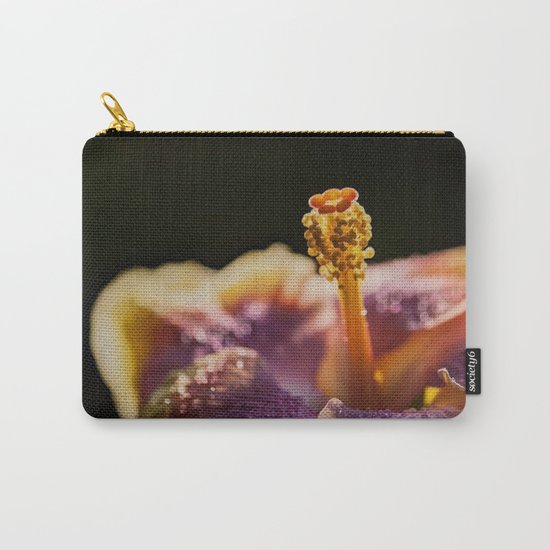 Tropical Hibiscus flower at backlight Carry-All Pouch